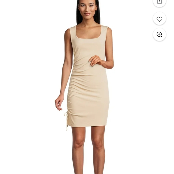 Elegant Cream Sleeveless Dress - Picture 1 of 4